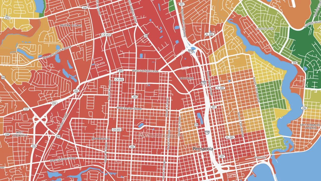 Goulding, FL Map of Assault Rates