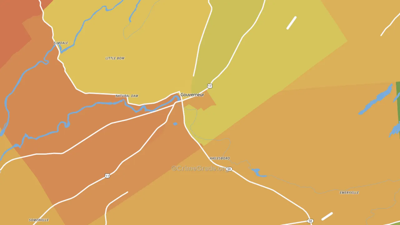 Gouverneur, NY Map of Assault Rates