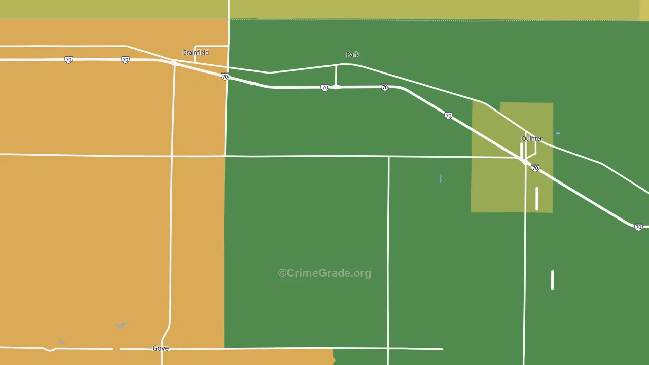 Gove County, KS Map of Assault Rates