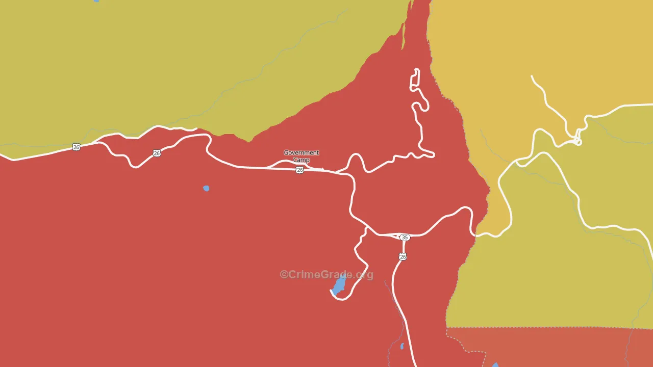 Government Camp, OR Map of Assault Rates