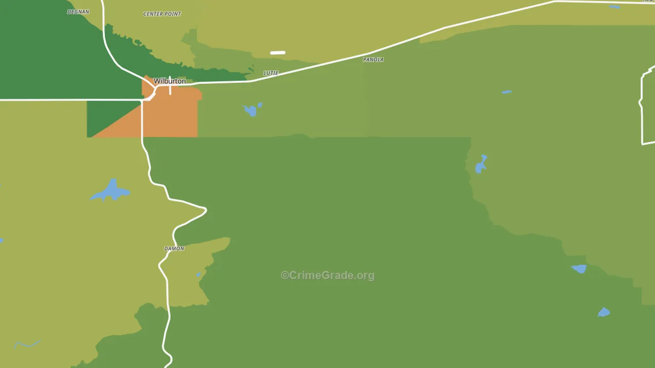 Gowen, OK Map of Assault Rates