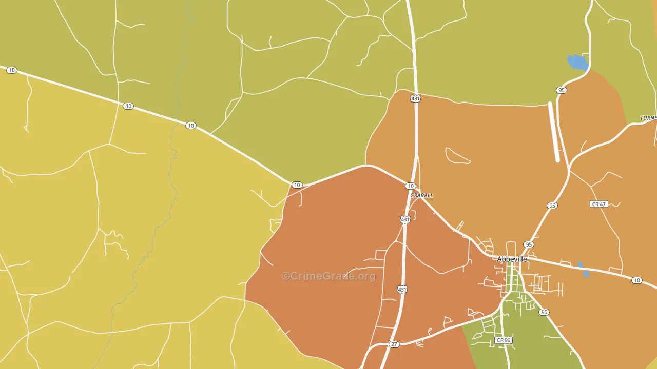 Graball, AL Map of Assault Rates