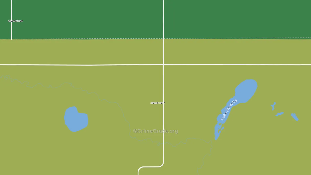 Grace City, ND Map of Assault Rates