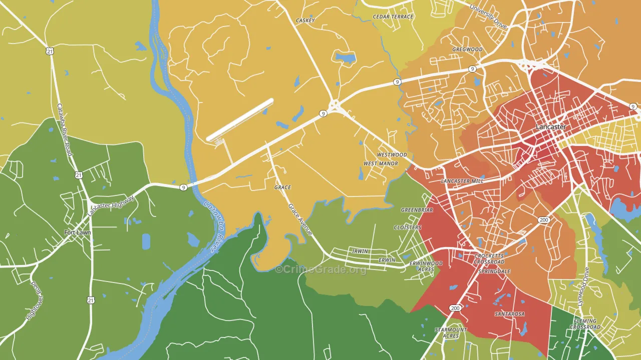 Grace, SC Map of Assault Rates