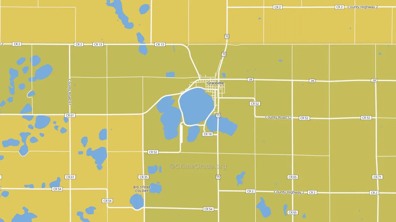 Graceville, MN Map of Assault Rates
