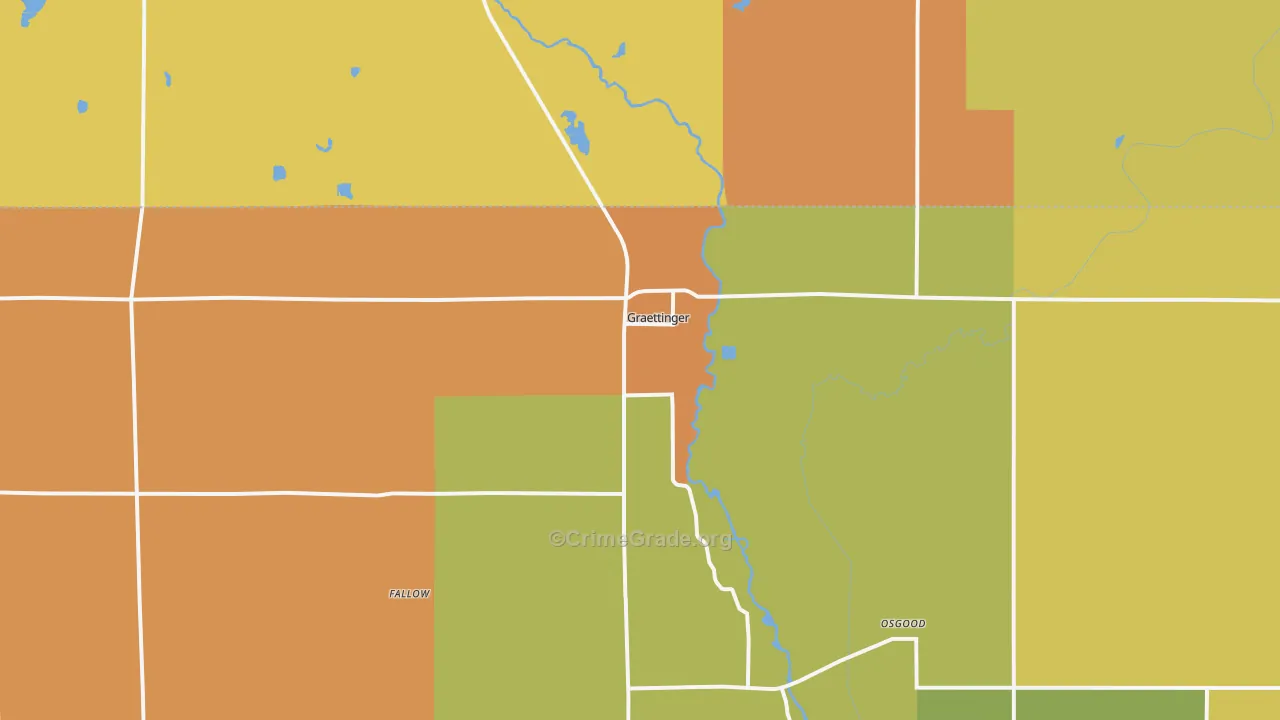 Graettinger, IA Map of Assault Rates