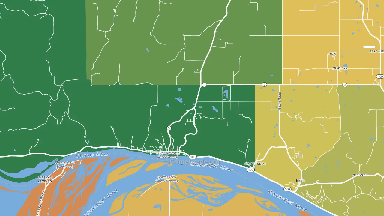 Grafton, IL Map of Assault Rates