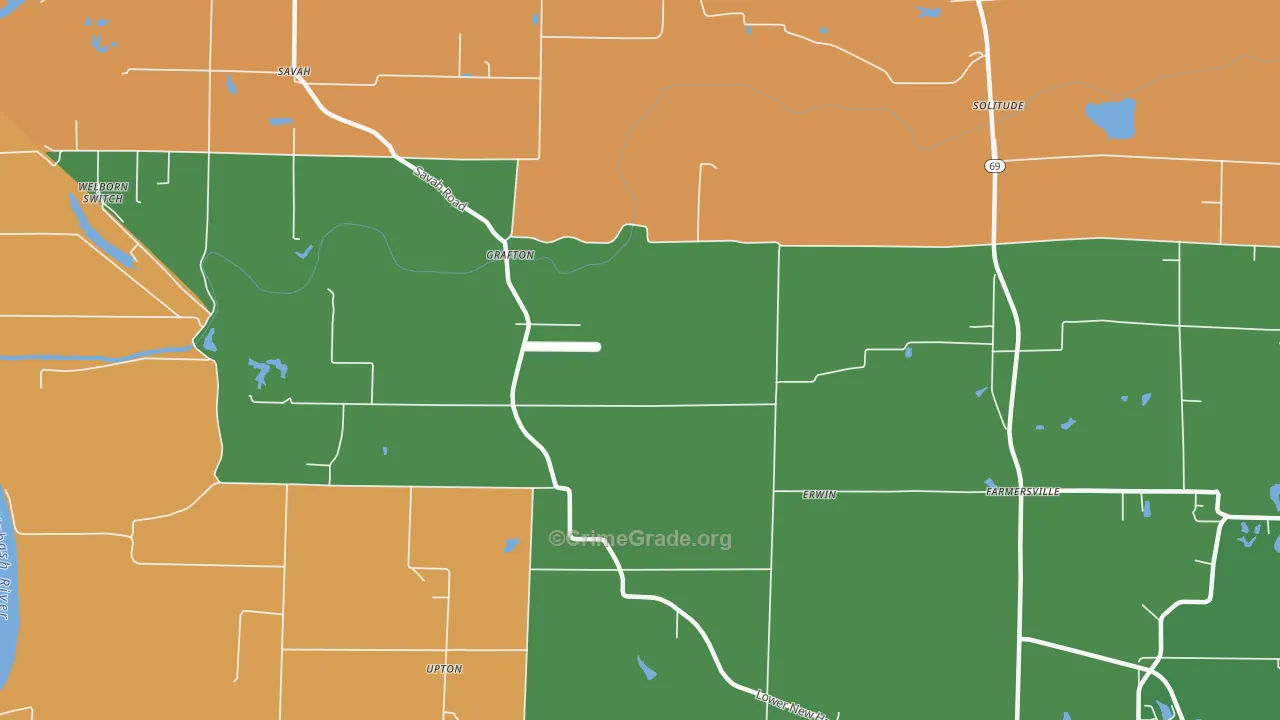 Grafton, IN Map of Assault Rates