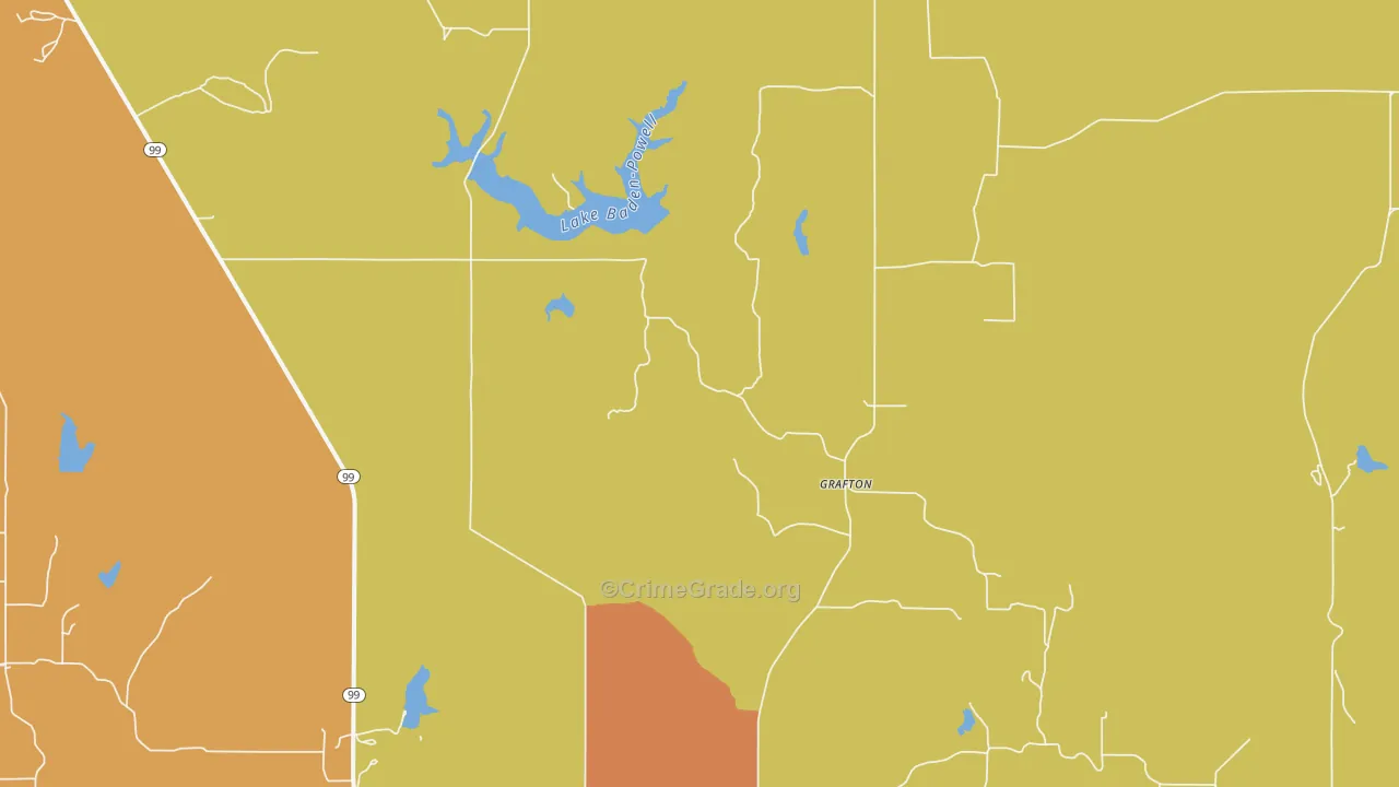 Grafton, KS Map of Assault Rates
