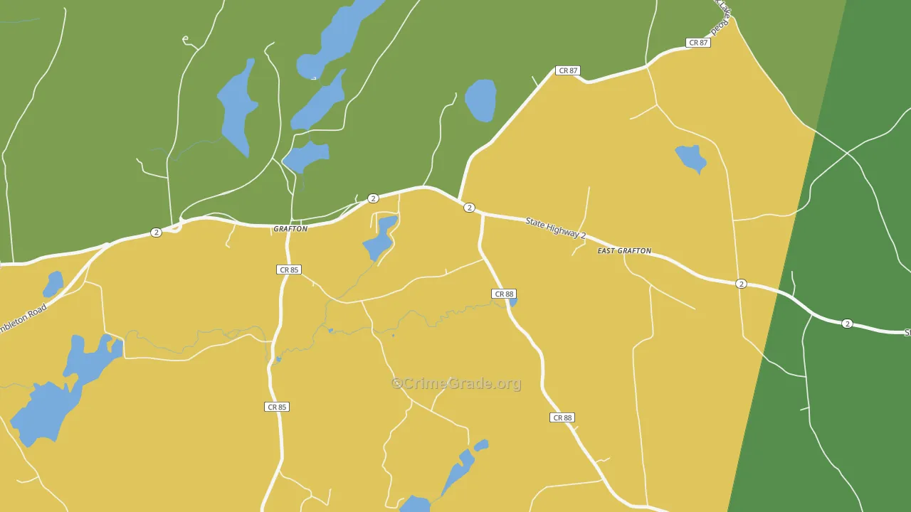 Grafton, NY Map of Assault Rates