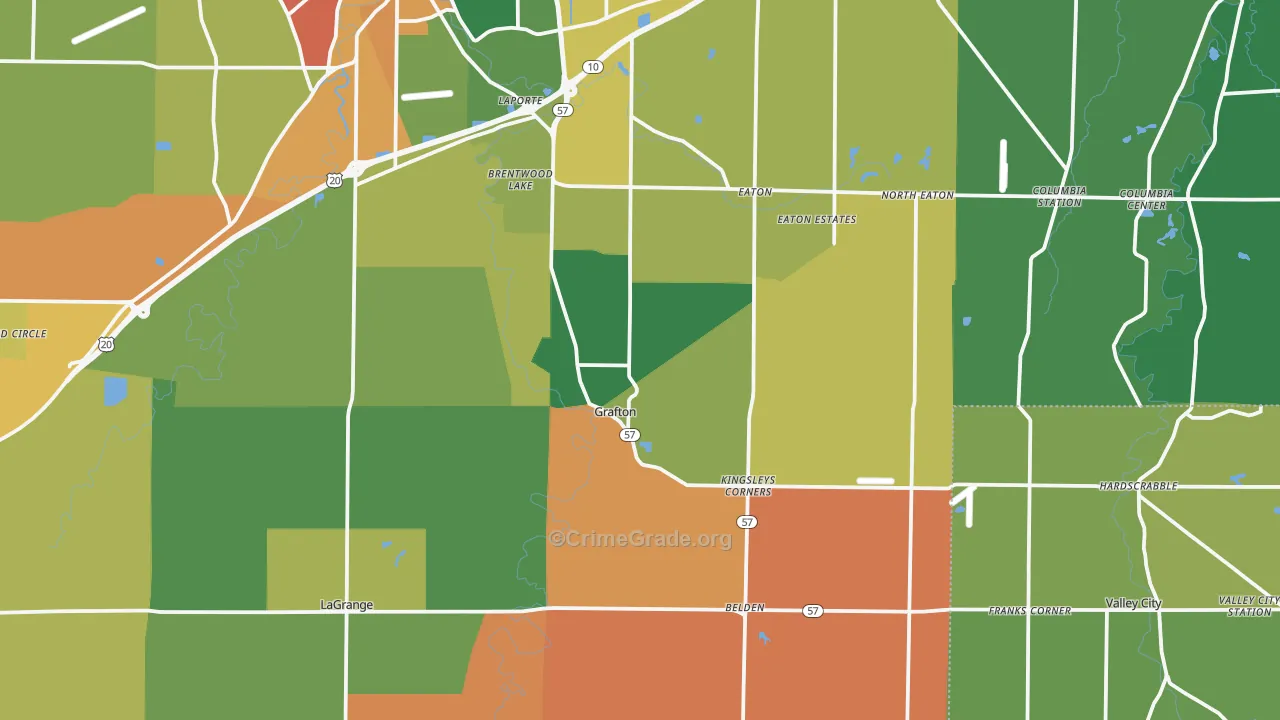 Grafton, OH Map of Assault Rates
