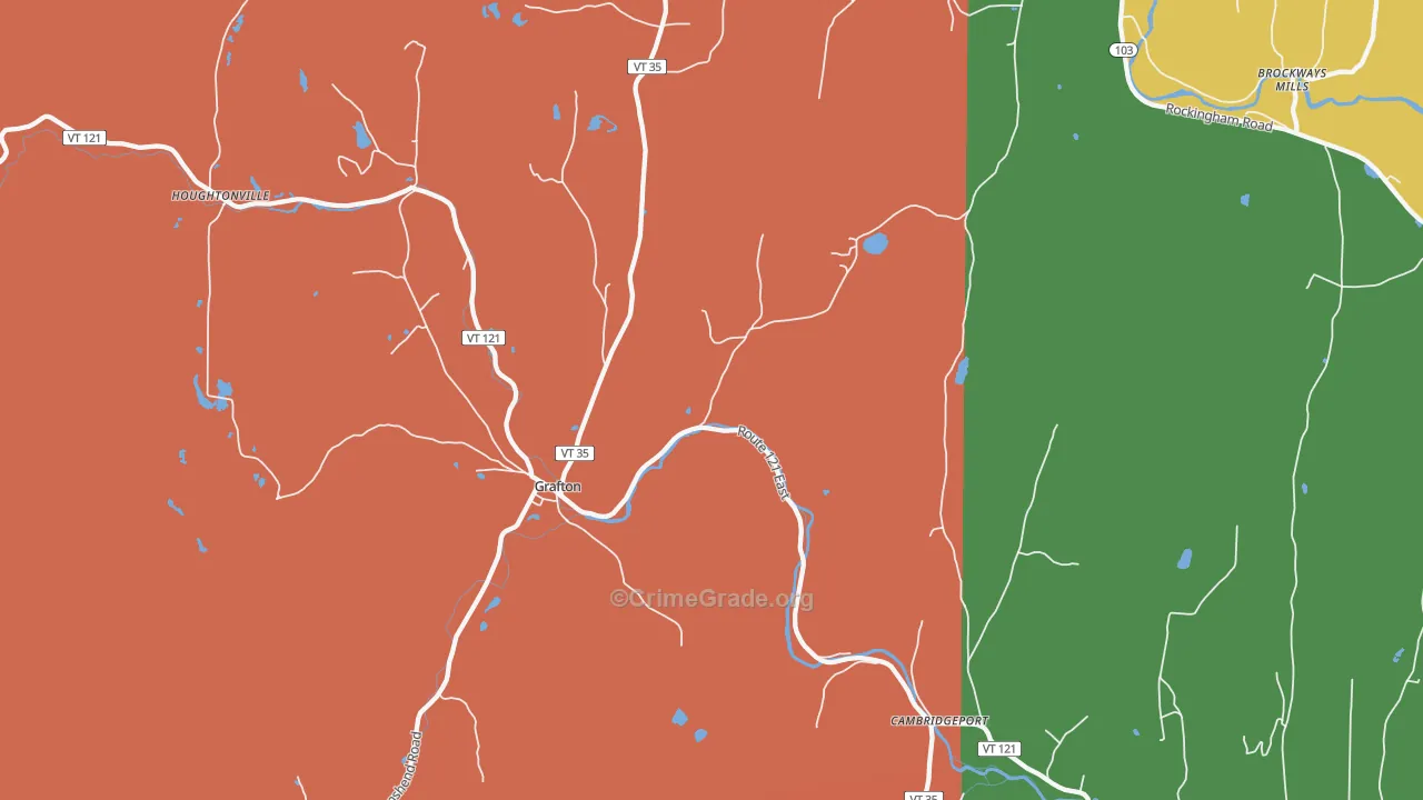 Grafton, VT Map of Assault Rates