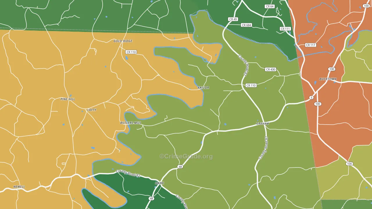 Graham, AL Map of Assault Rates