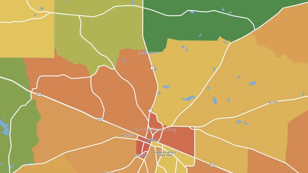 Graham, GA Map of Assault Rates