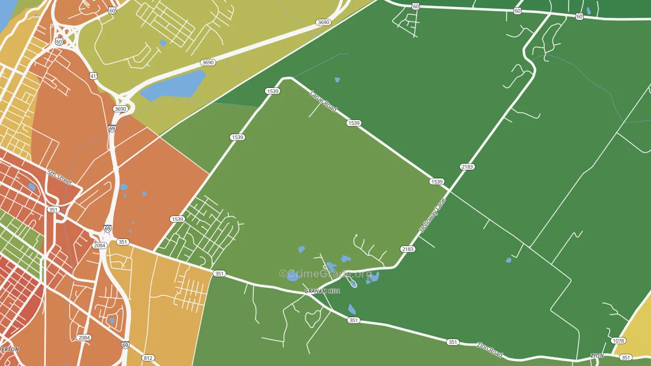 Graham Hill, KY Map of Assault Rates