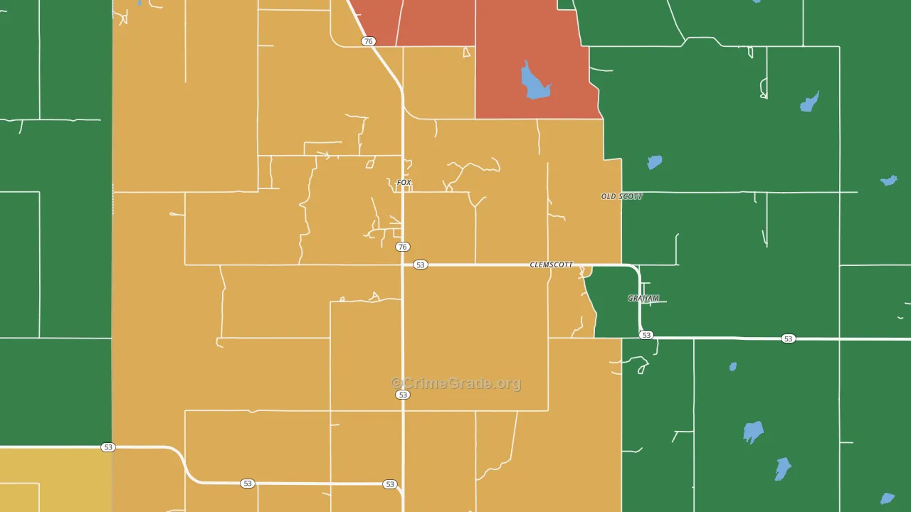 Graham, OK Map of Assault Rates