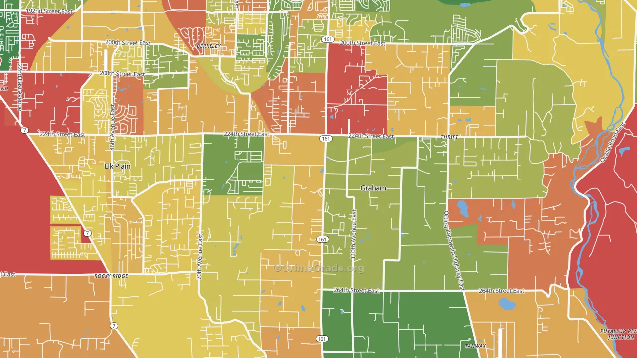 Graham, WA Map of Assault Rates