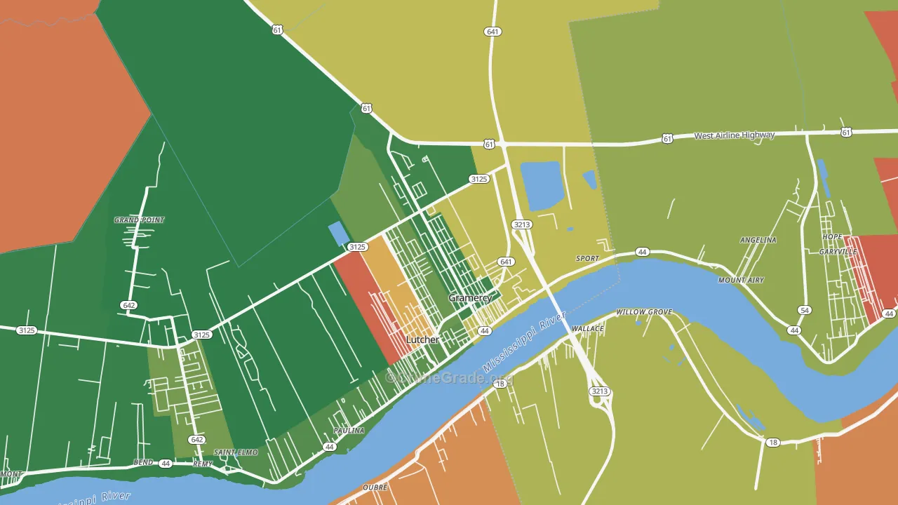 Gramercy, LA Map of Assault Rates