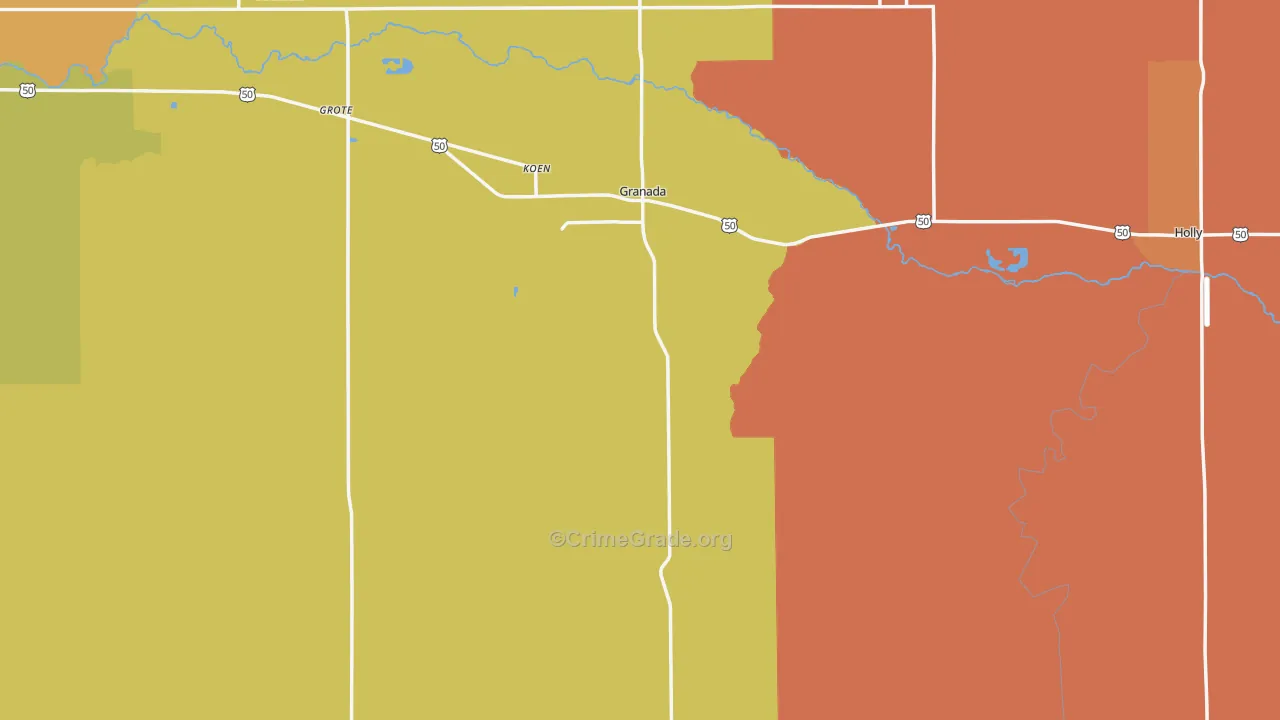 Granada, CO Map of Assault Rates