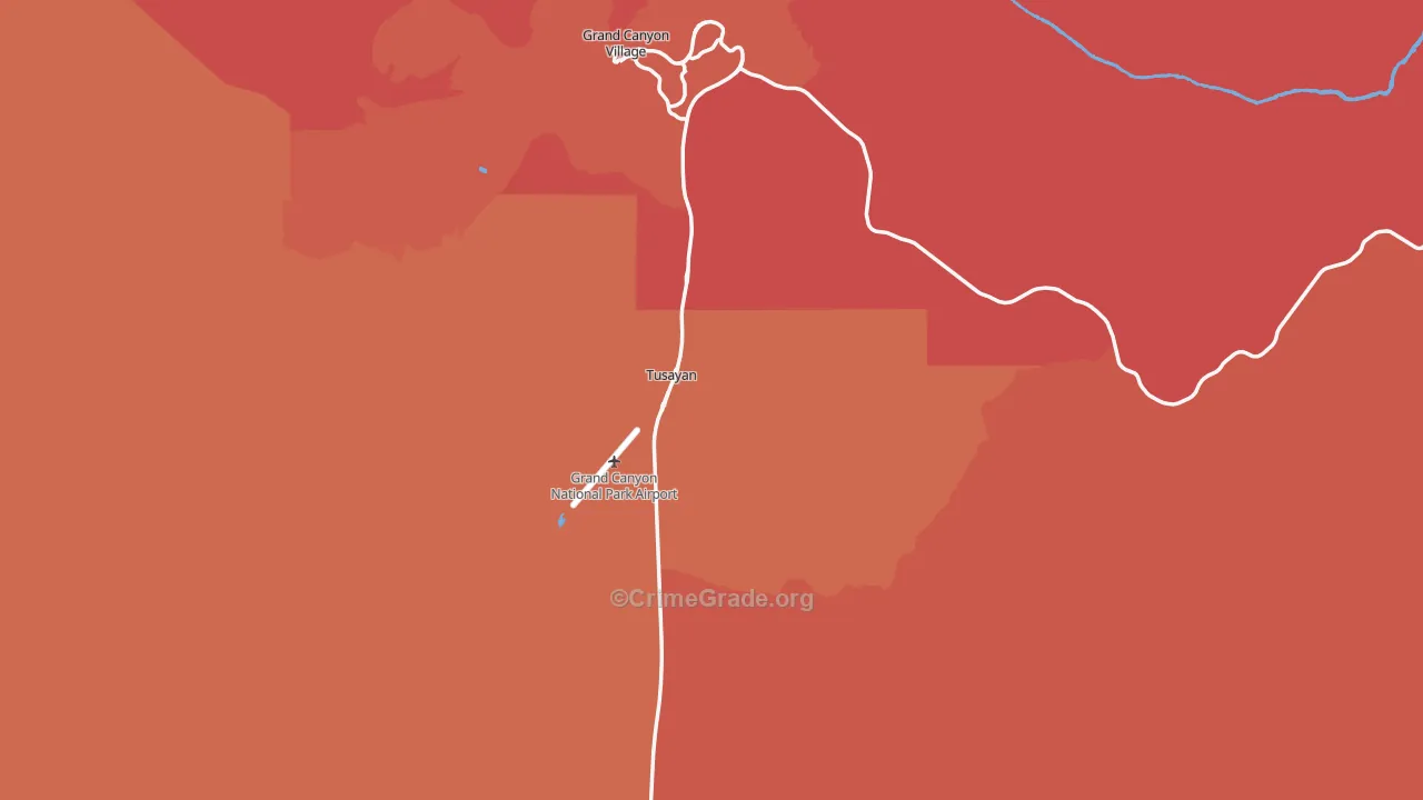 Grand Canyon, AZ Map of Assault Rates