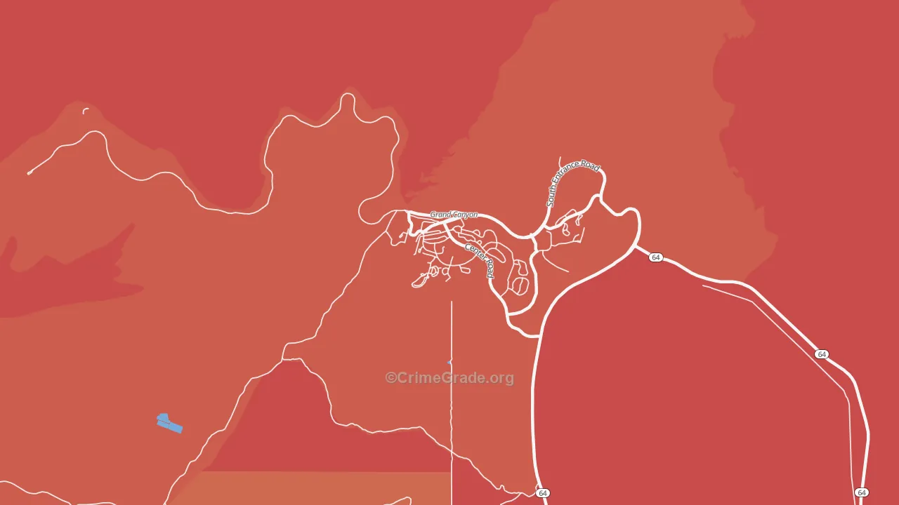 Grand Canyon Village, AZ Map of Assault Rates