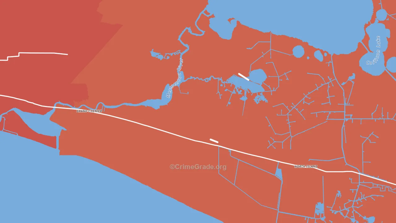 Grand Chenier, LA Map of Assault Rates