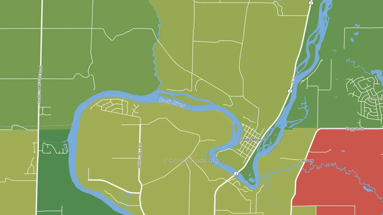 Grand Detour, IL Map of Assault Rates