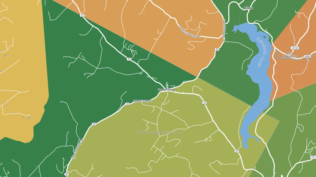 Grand Gorge, NY Map of Assault Rates