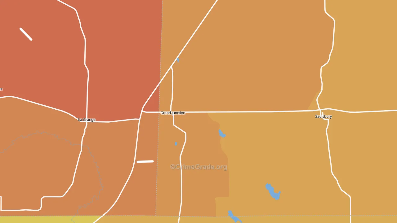 Grand Junction, TN Map of Assault Rates