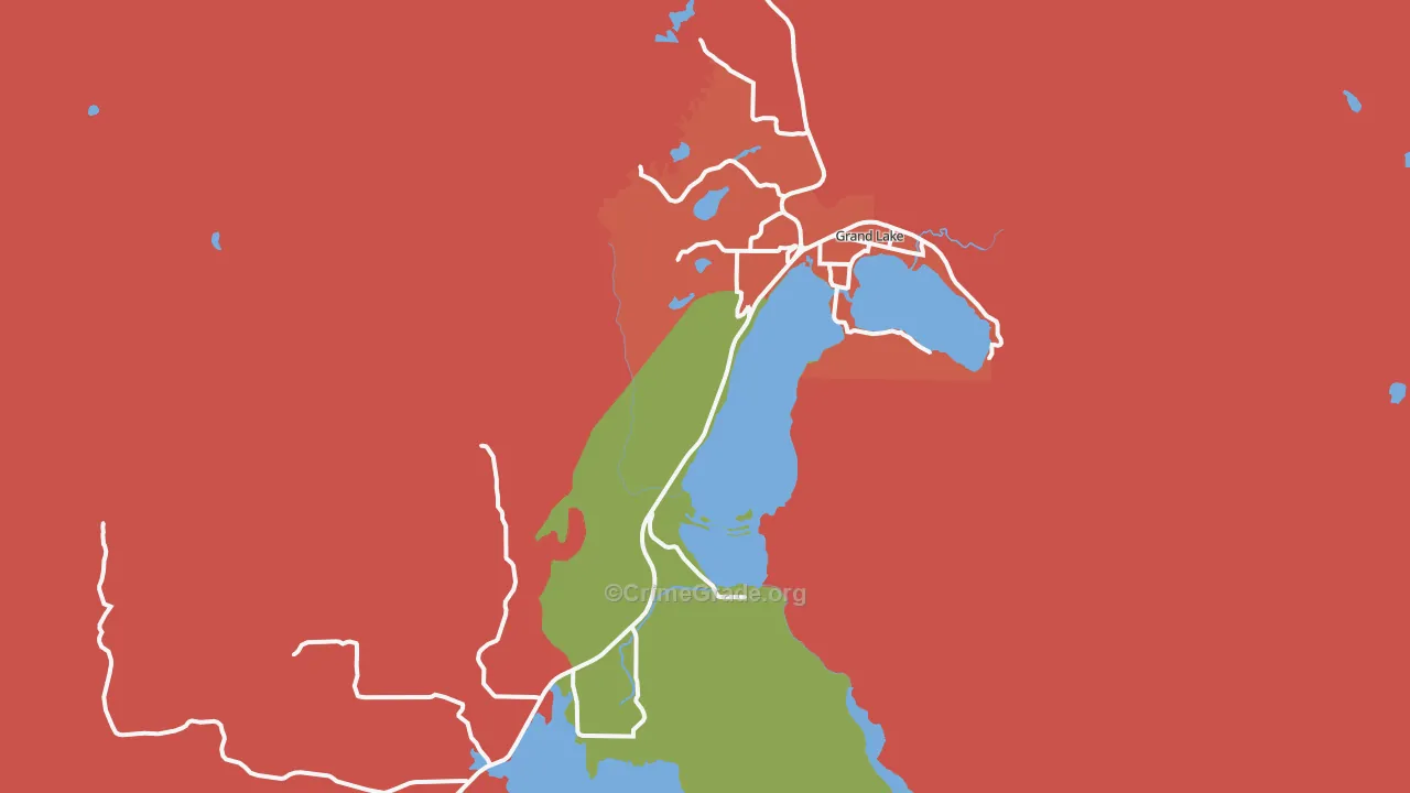 Grand Lake, CO Map of Assault Rates