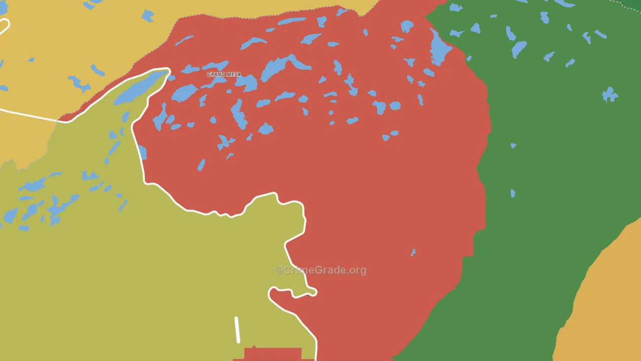 Grand Mesa, CO Map of Assault Rates