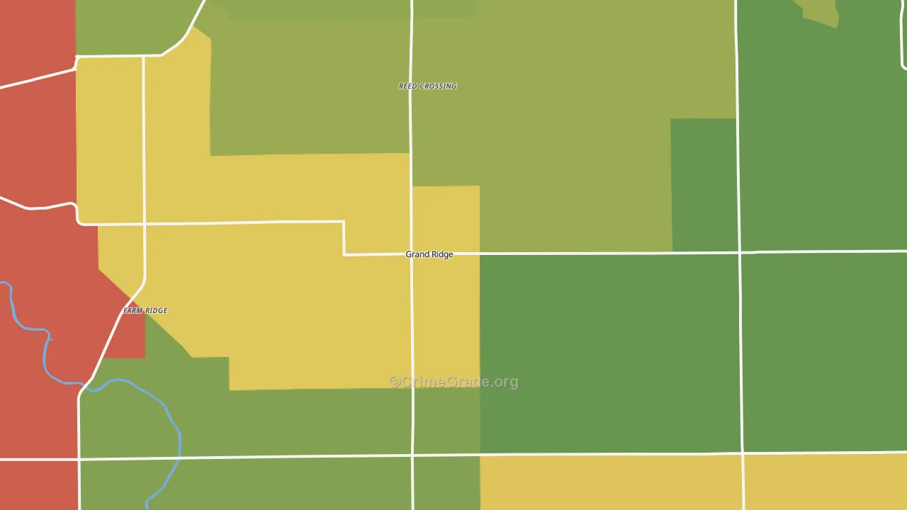 Grand Ridge, IL Map of Assault Rates