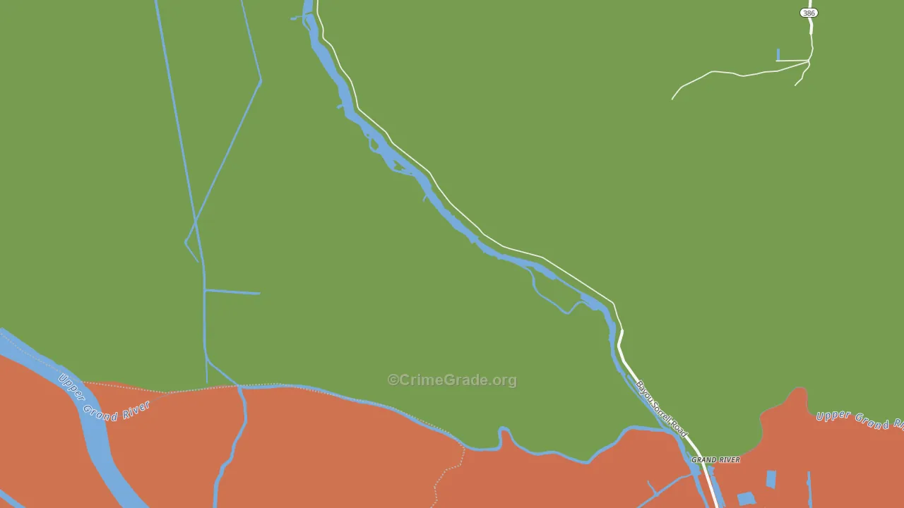 Grand River, LA Map of Assault Rates