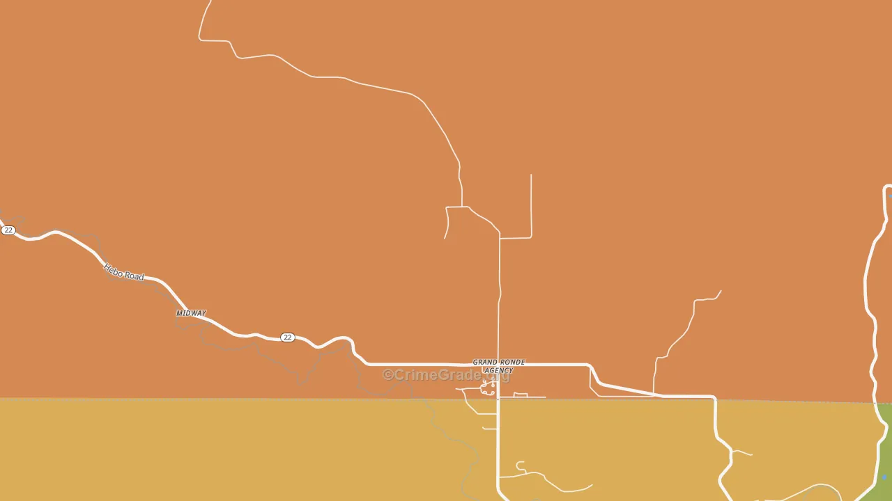Grand Ronde Agency, OR Map of Assault Rates