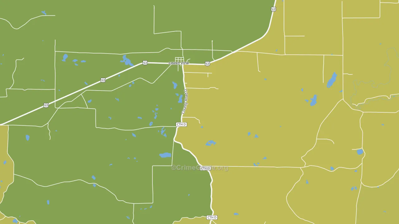 Grand View, WI Map of Assault Rates