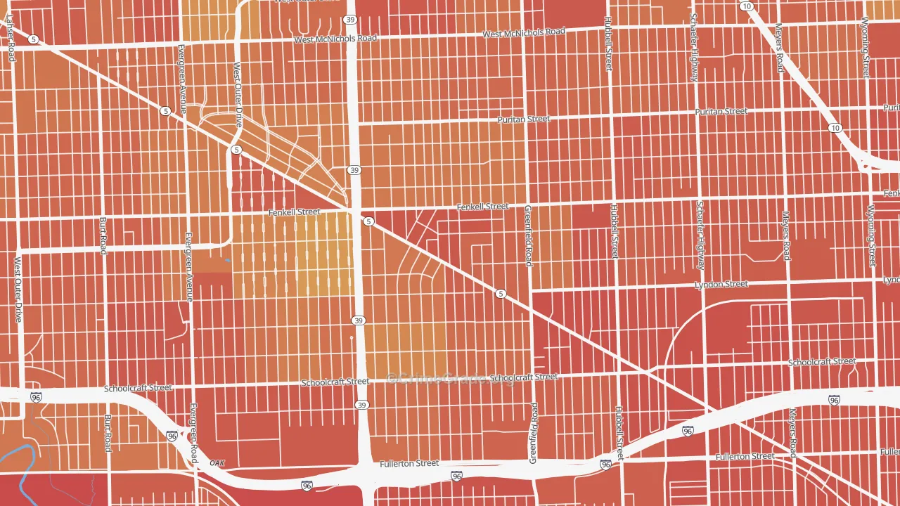 Grandmont-Rosedale, Detroit, MI Map of Assault Rates