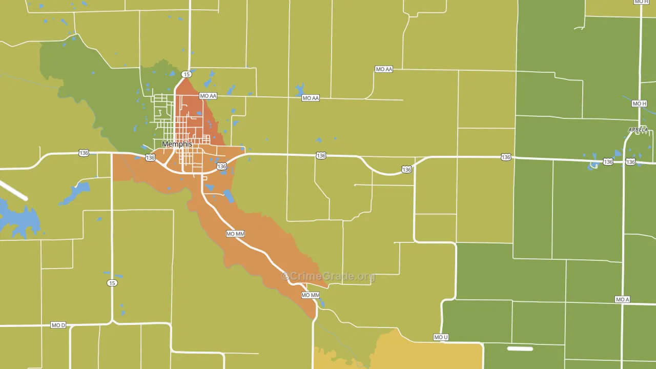 Granger, MO Map of Assault Rates