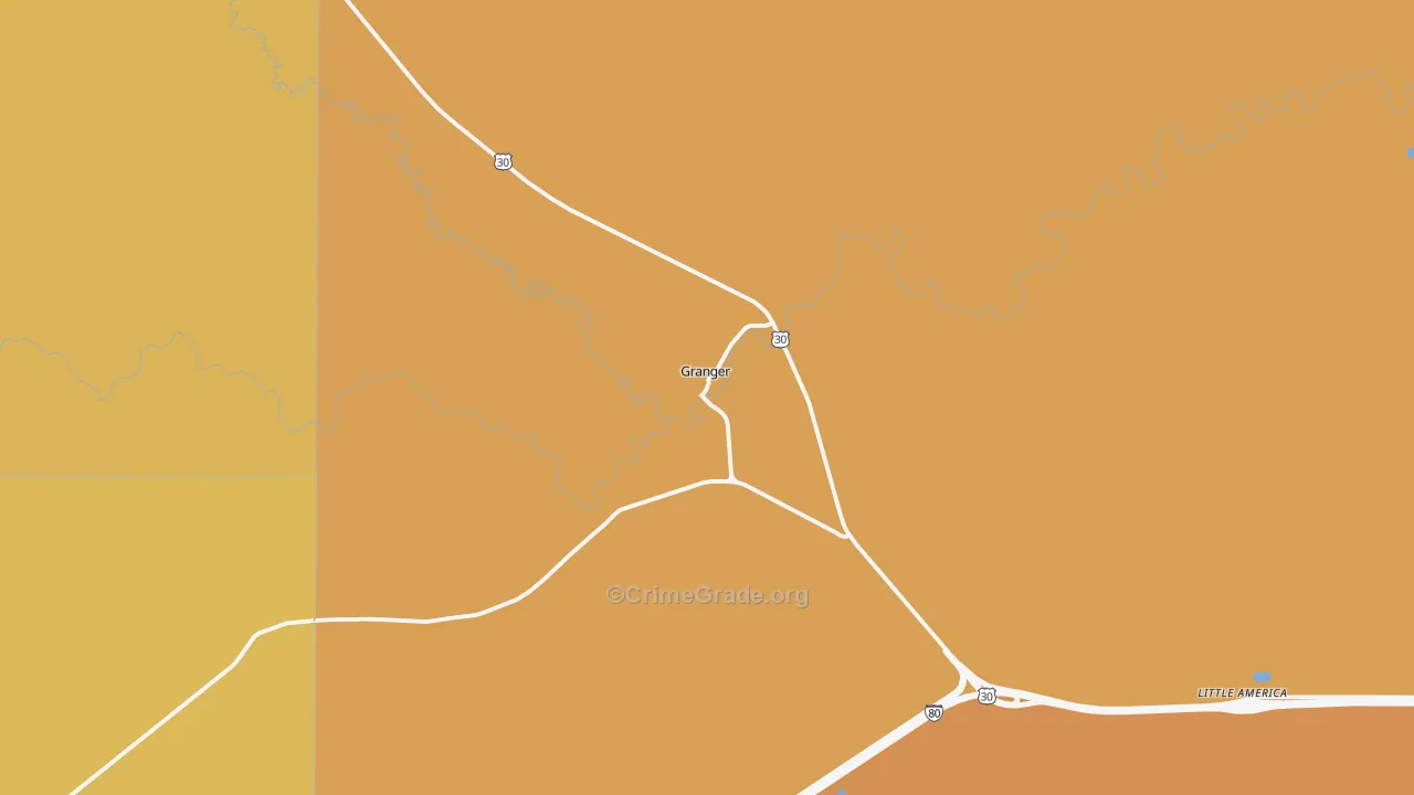 Granger, WY Map of Assault Rates