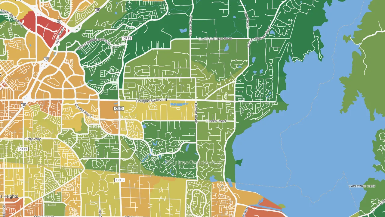 Granite Bay, CA Map of Assault Rates