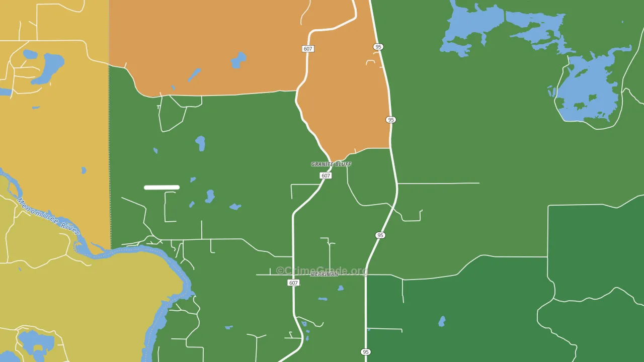 Granite Bluff, MI Map of Assault Rates