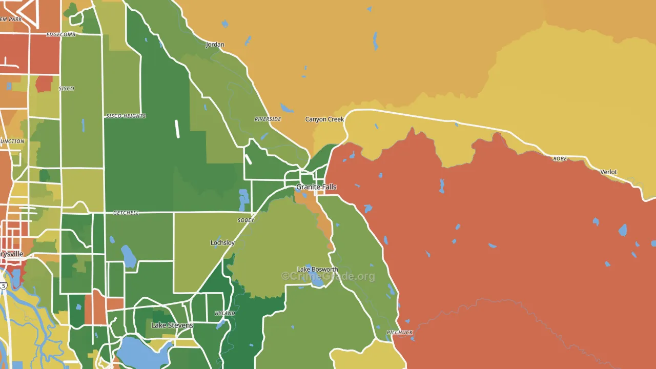 Granite Falls, WA Map of Assault Rates