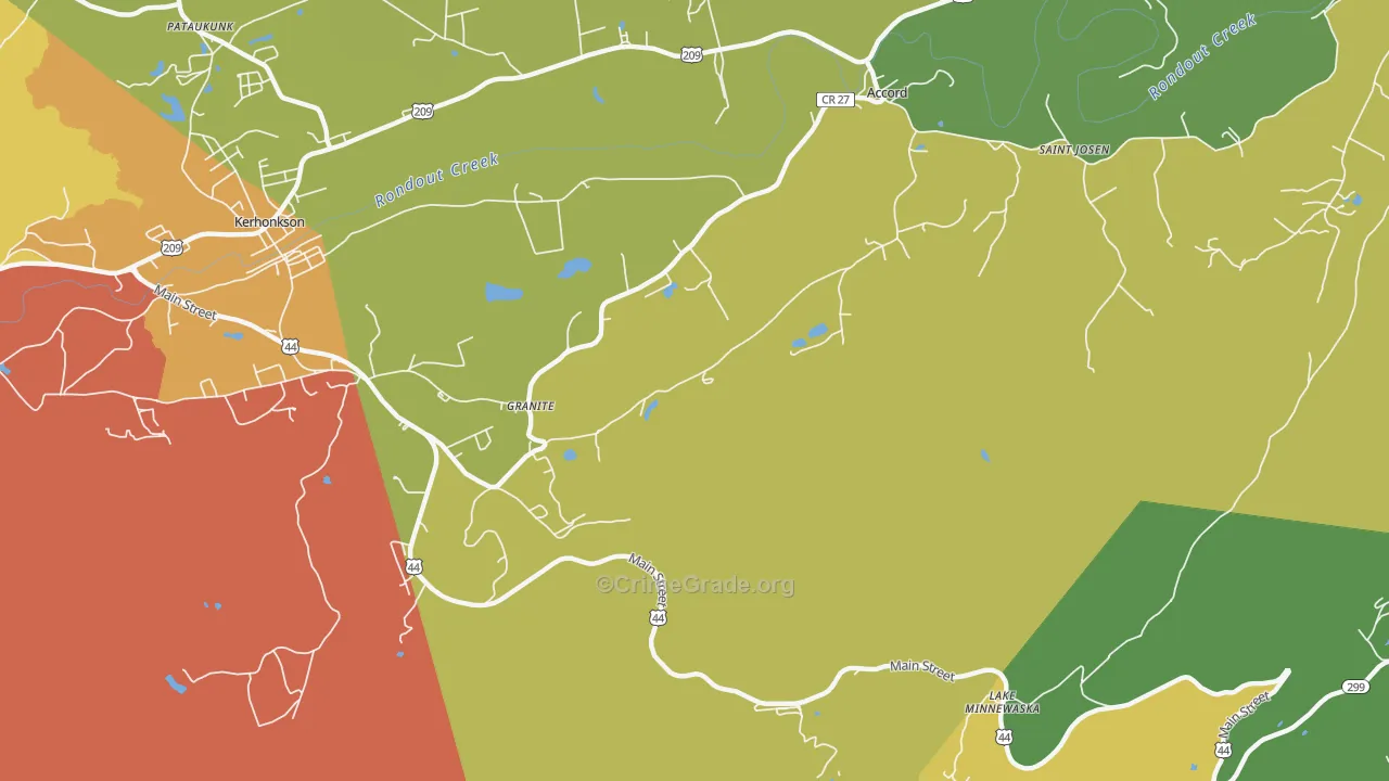 Granite, NY Map of Assault Rates