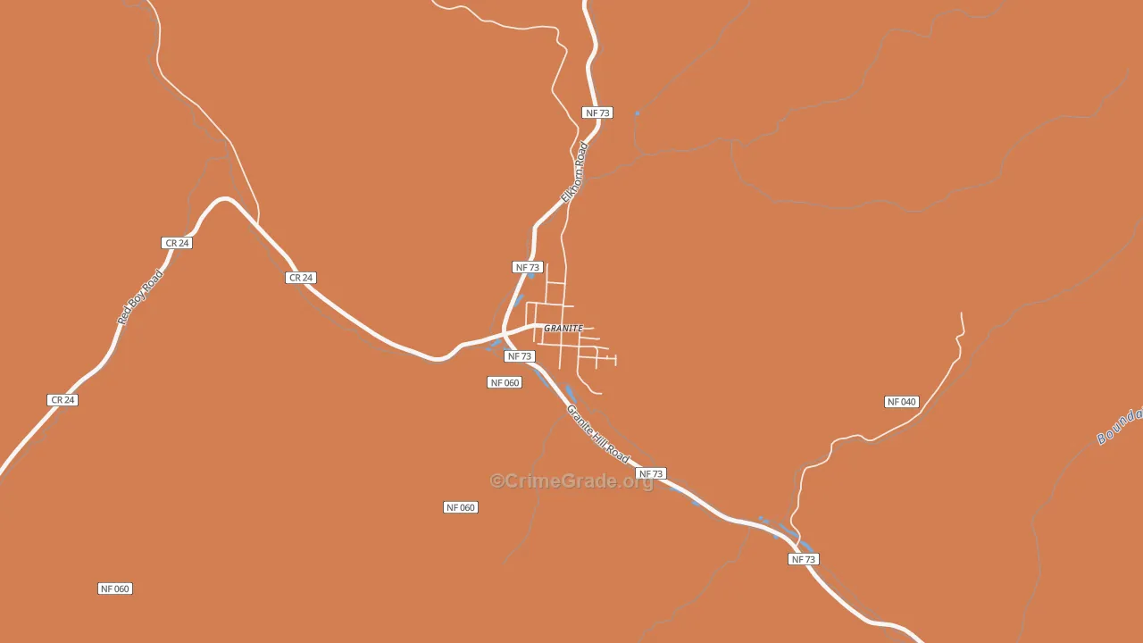 Granite, OR Map of Assault Rates