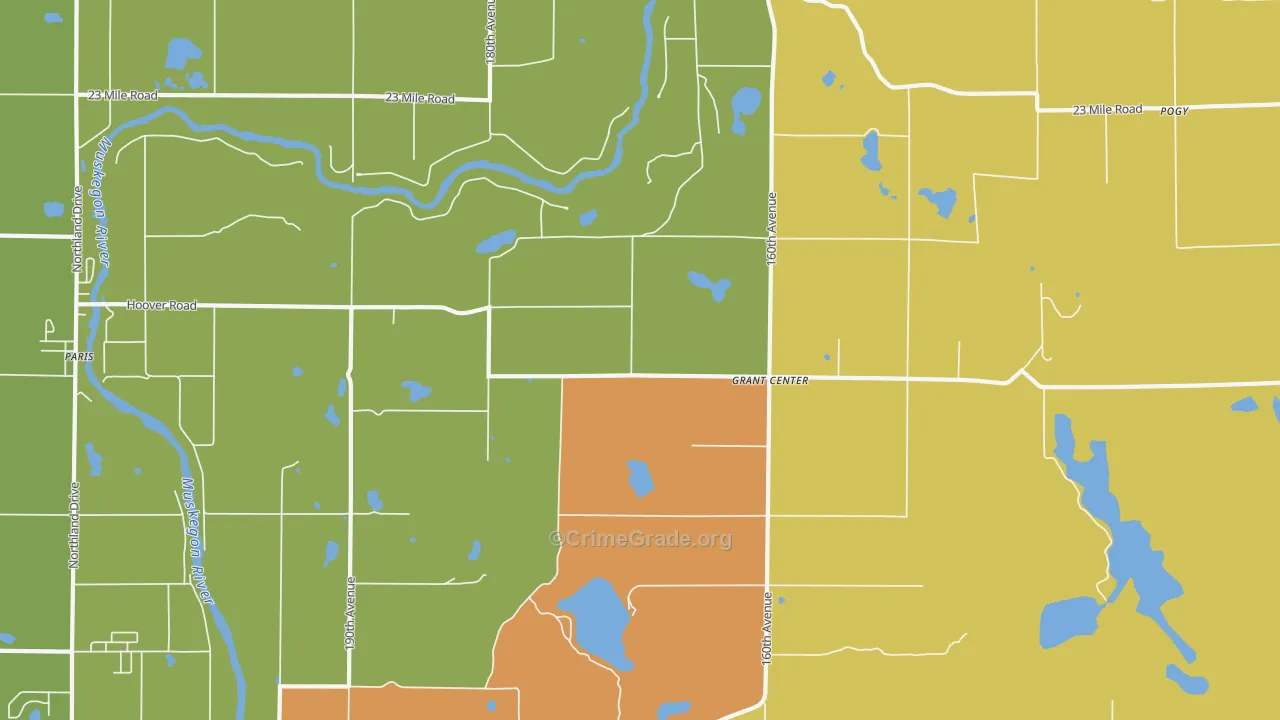 Grant Center, MI Map of Assault Rates