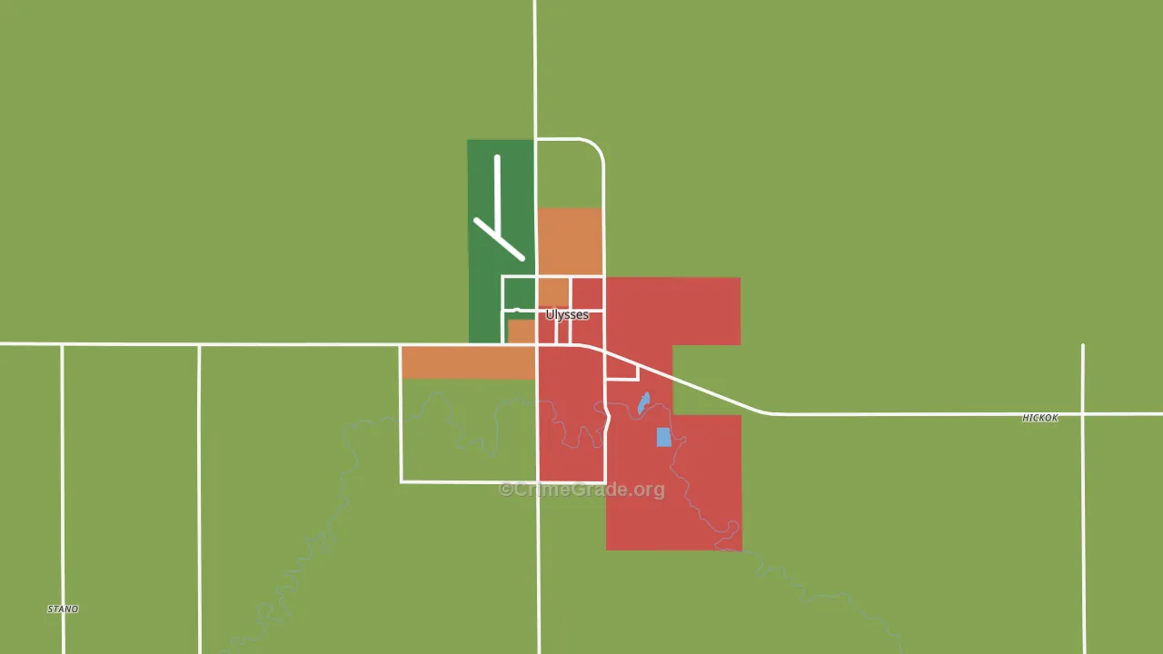 Grant County, KS Map of Assault Rates