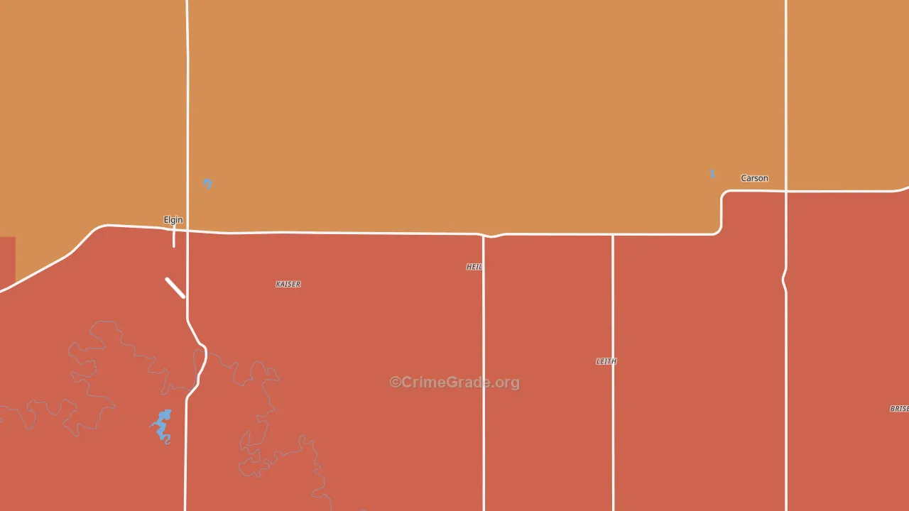 Grant County, ND Map of Assault Rates