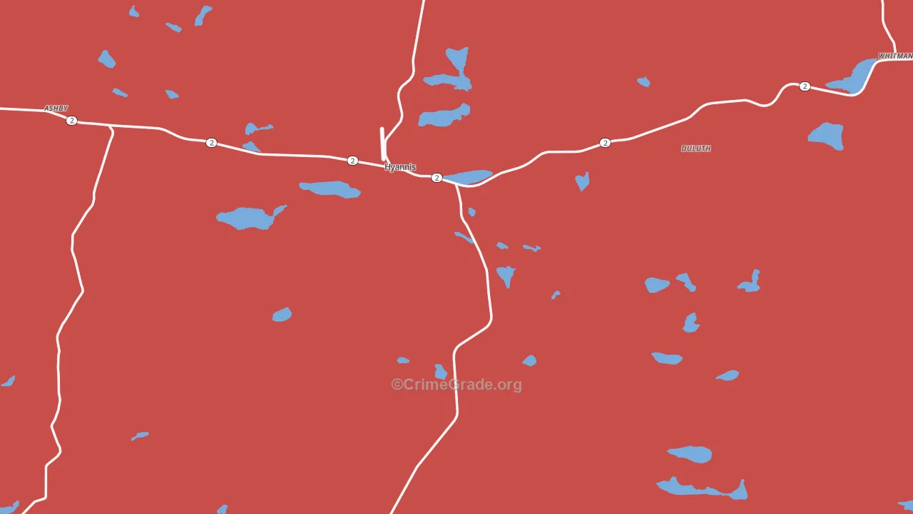 Grant County, NE Map of Assault Rates