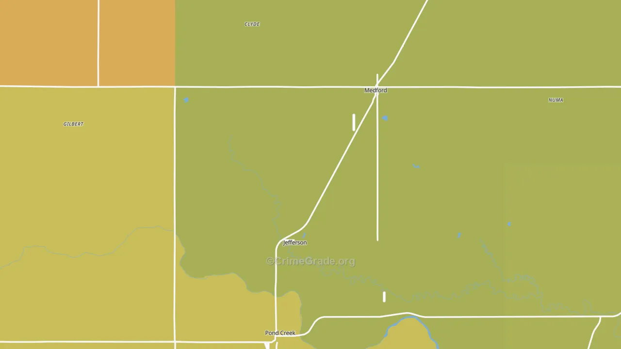 Grant County, OK Map of Assault Rates