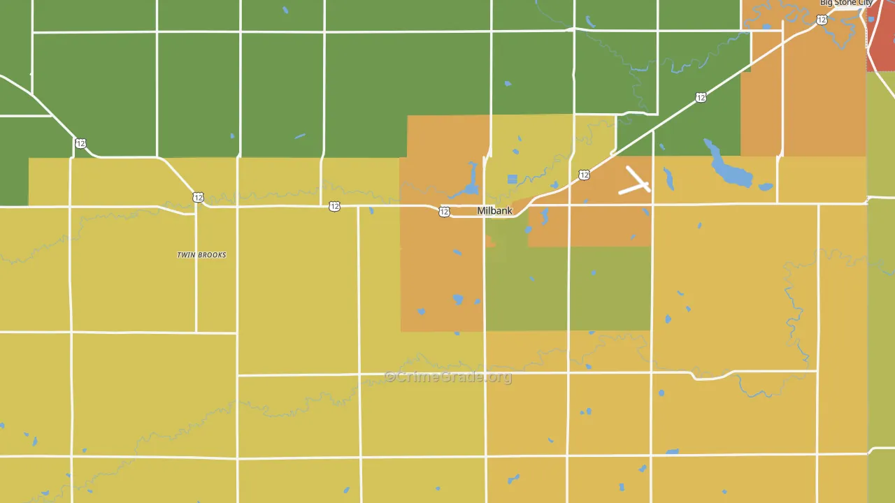 Grant County, SD Map of Assault Rates