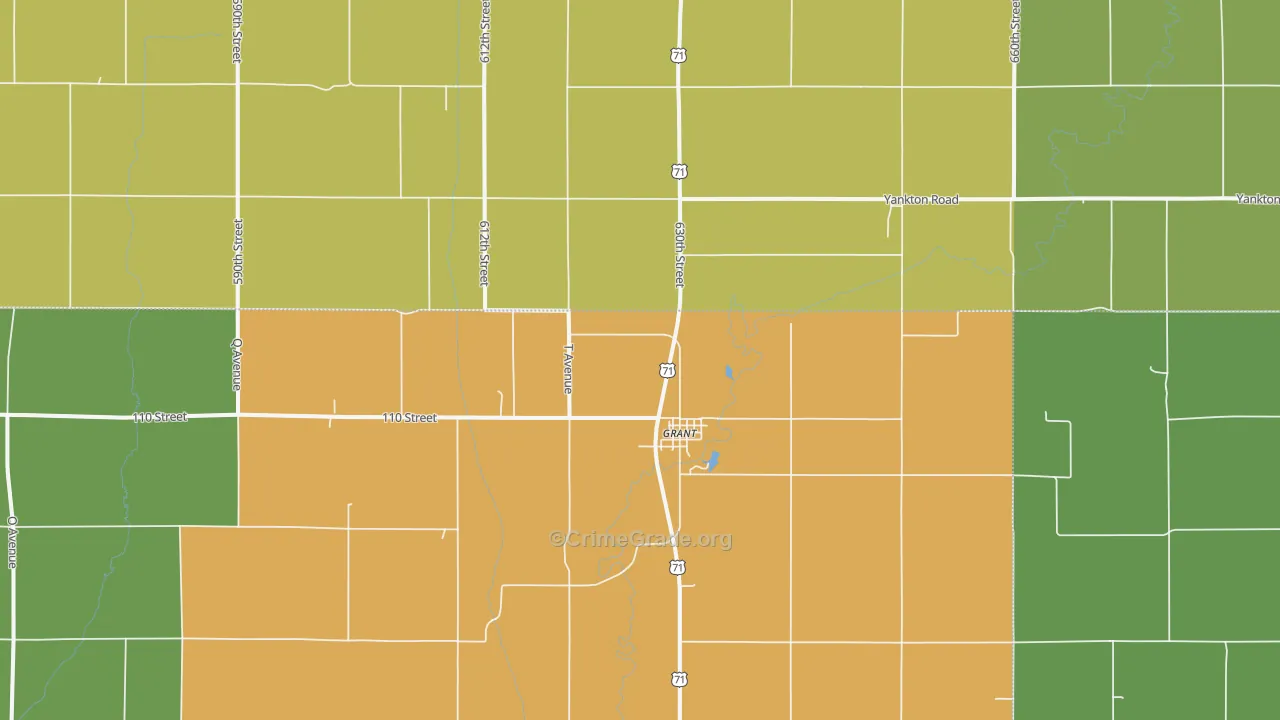 Grant, IA Map of Assault Rates